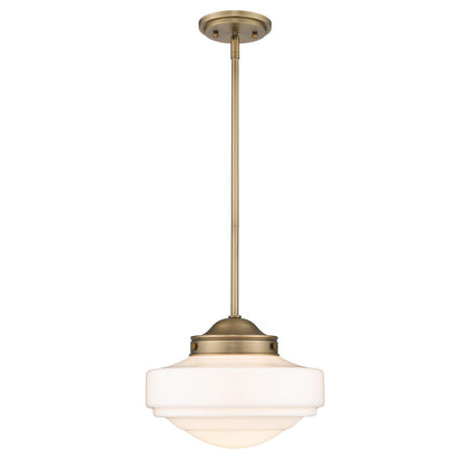 Ingalls Medium Pendant in Modern Brass and Vintage Milk Glass Shade - Default Title - Golden Lighting