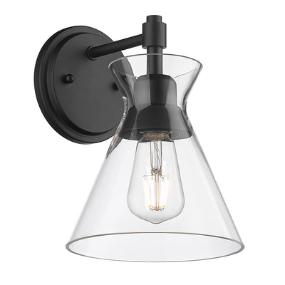 Golden Lighting Malta 1-light Wall Sconce in Matte Black - - Golden Lighting