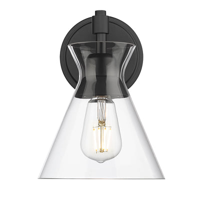 Golden Lighting Malta 1-light Wall Sconce in Matte Black - - Golden Lighting