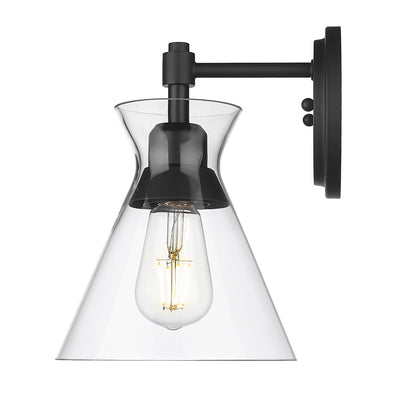 Golden Lighting Malta 1-light Wall Sconce in Matte Black - - Golden Lighting