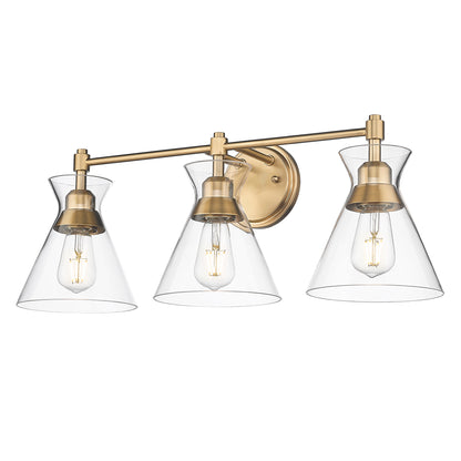 Golden Lighting Malta 3-light Vanity in Brushed Champagne Brass - Default Title - Golden Lighting