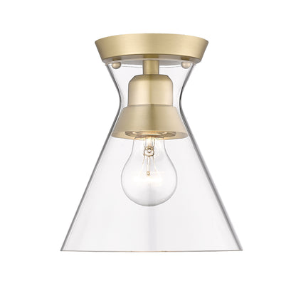 Golden Lighting Malta 1-light Flush Mount in Brushed Champagne Brass