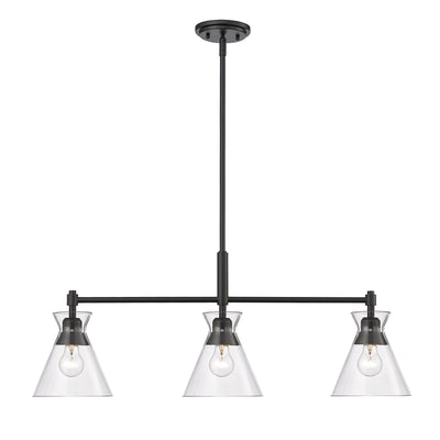 Golden Lighting Malta 3-light Island Light in Matte Black - - Golden Lighting