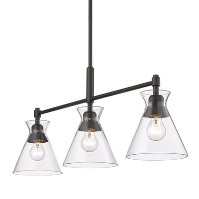 Golden Lighting Malta 3-light Island Light in Matte Black - - Golden Lighting