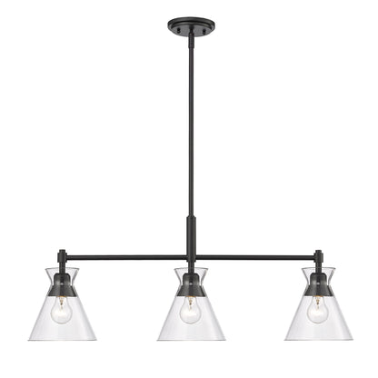 Golden Lighting Malta 3-light Island Light in Matte Black