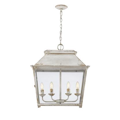 Golden Lighting Abingdon 4-light Pendant in Antique Ivory - - Golden Lighting