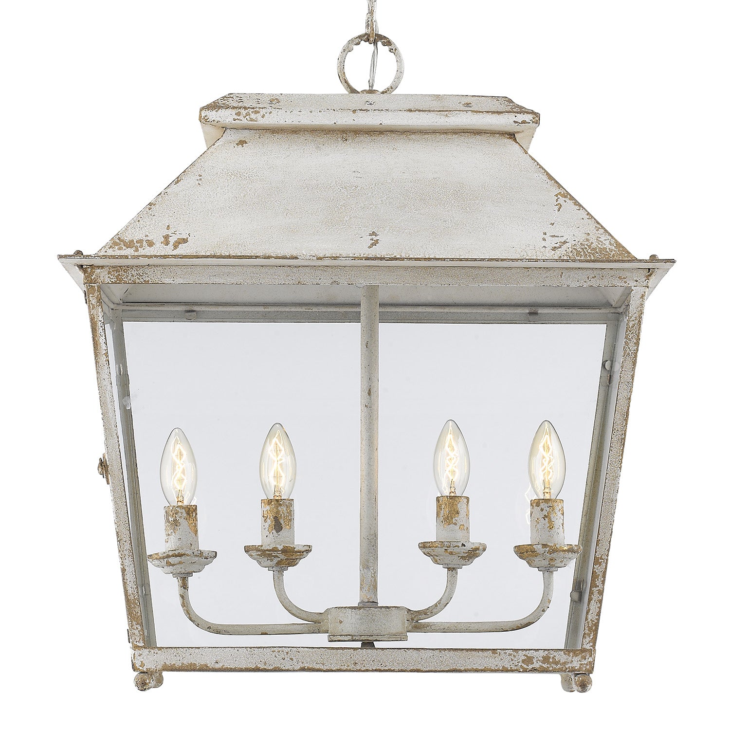 Abingdon 4-Light Pendant in Antique Ivory - - Golden Lighting