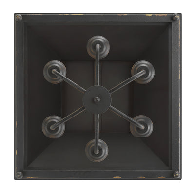 Golden Lighting Abingdon 6-light Pendant in Antique Black Iron - - Golden Lighting