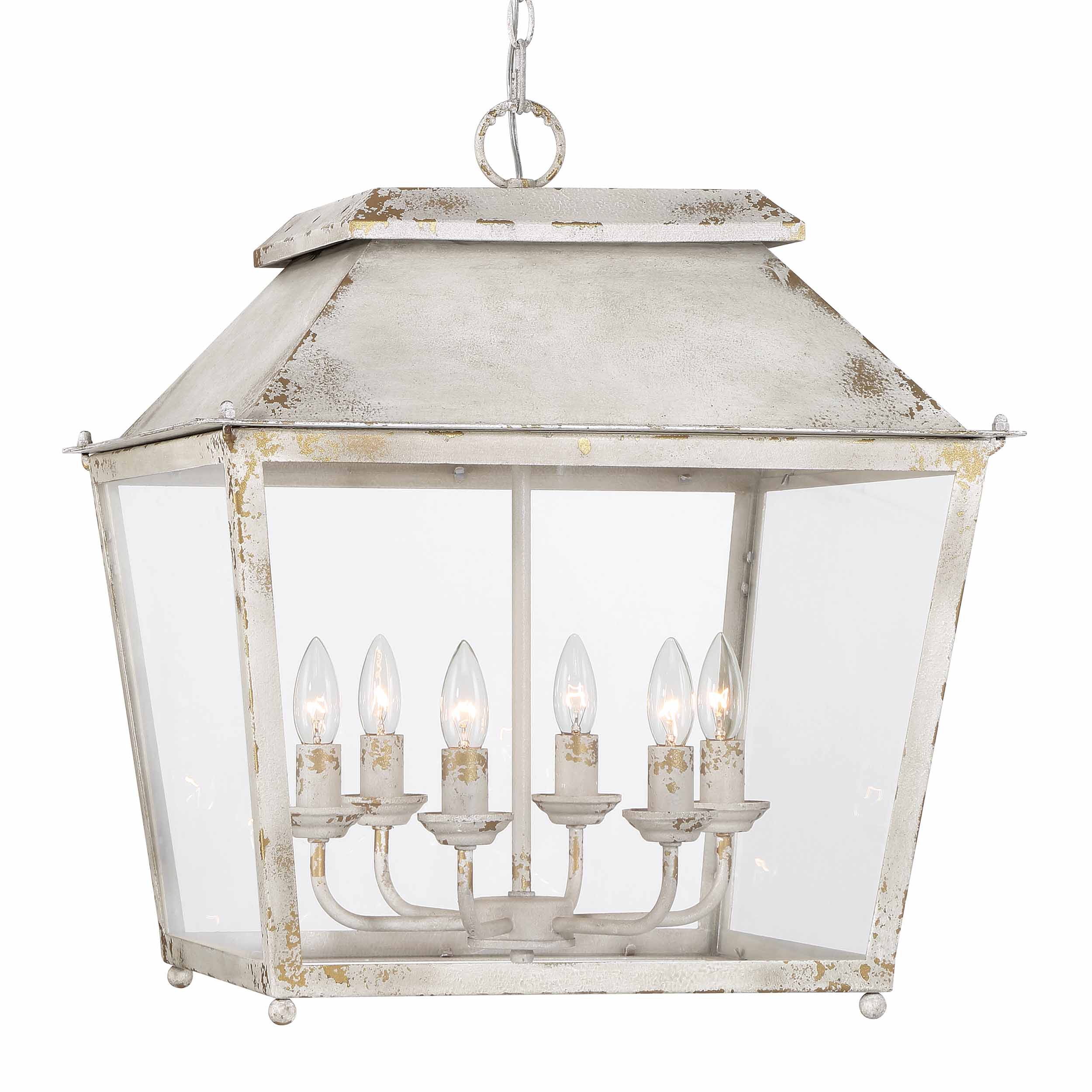 Golden Lighting Abingdon 6-light Pendant in Antique Ivory