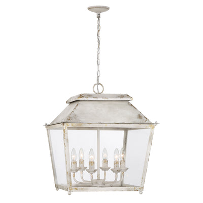 Golden Lighting Abingdon 6-light Pendant in Antique Ivory - - Golden Lighting