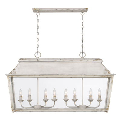 Golden Lighting Abingdon 8-light Island Light in Antique Ivory - - Golden Lighting