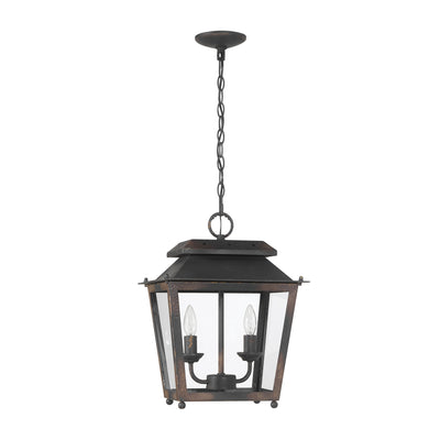 Golden Lighting Abingdon 2-light Pendant in Antique Black Iron - - Golden Lighting