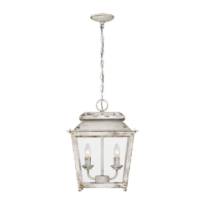 Golden Lighting Abingdon 2-light Pendant in Antique Ivory - - Golden Lighting