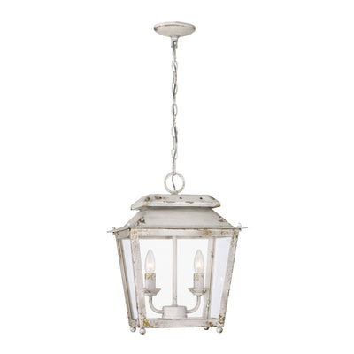 Golden Lighting Abingdon 2-light Pendant in Antique Ivory - - Golden Lighting