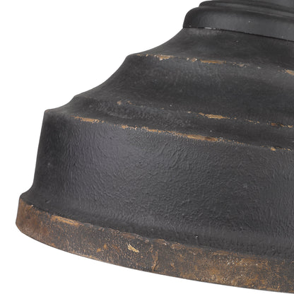 Golden Lighting Keating 3-light Pendant in Antique Black Iron - - Golden Lighting