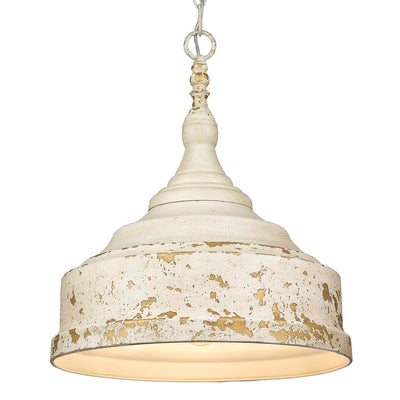 Golden Lighting Keating 3-light Pendant in Antique Ivory - - Golden Lighting