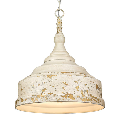 Golden Lighting Keating 3-light Pendant in Antique Ivory - - Golden Lighting
