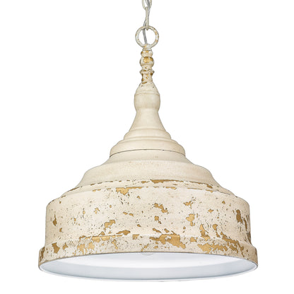 Golden Lighting Keating 3-light Pendant in Antique Ivory - - Golden Lighting