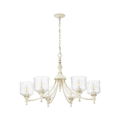 Golden Lighting Keating 6-light Chandelier in Antique Ivory - - Golden Lighting
