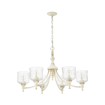 Golden Lighting Keating 6-light Chandelier in Antique Ivory - - Golden Lighting
