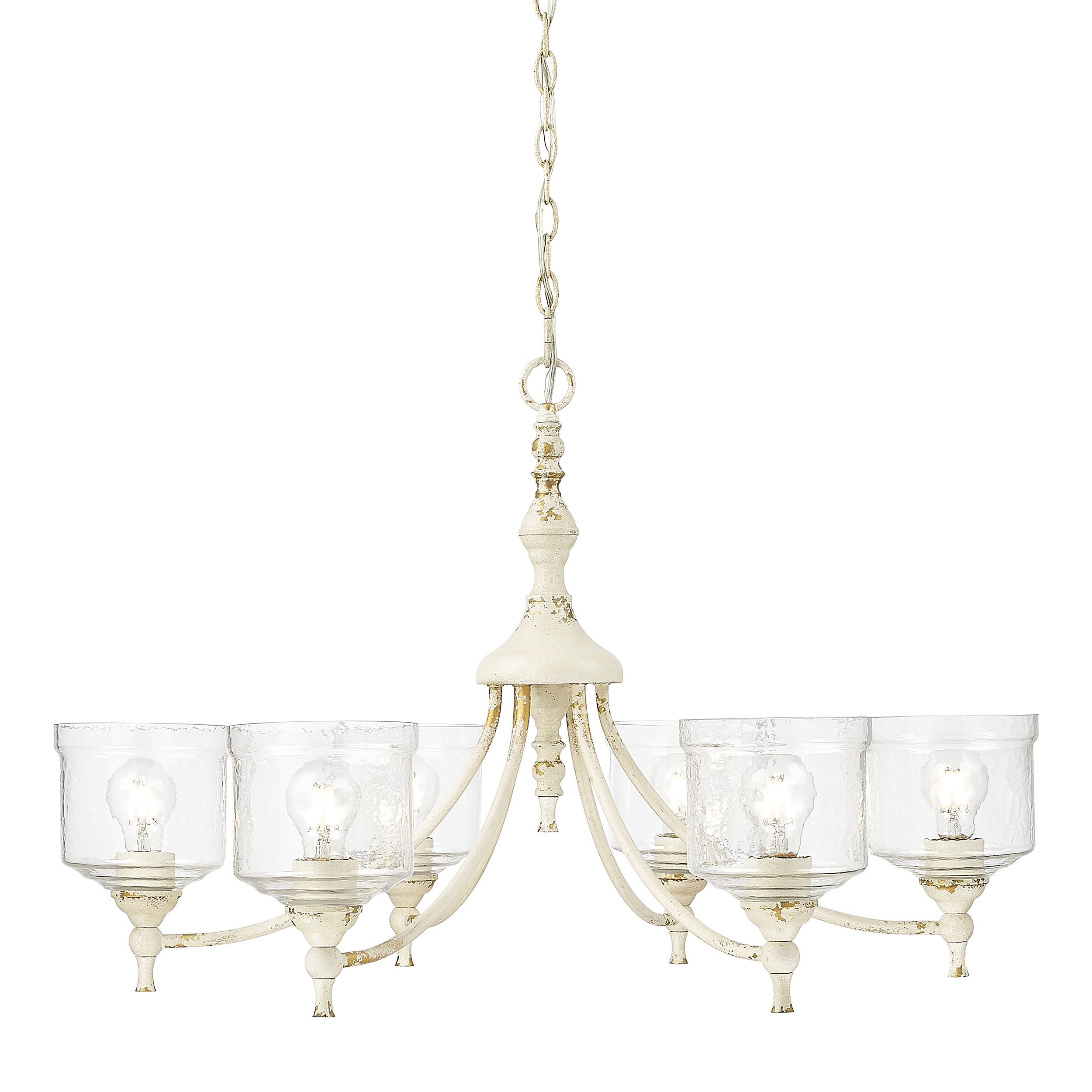 Golden Lighting Keating 6-light Chandelier in Antique Ivory - - Golden Lighting