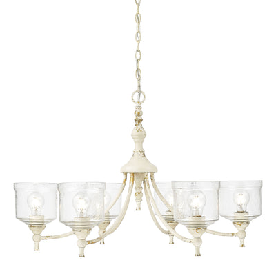 Golden Lighting Keating 6-light Chandelier in Antique Ivory - - Golden Lighting