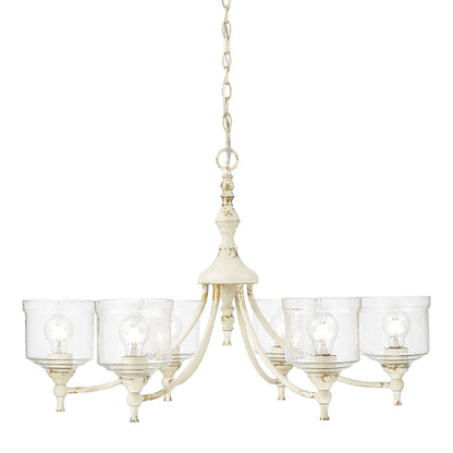 Golden Lighting Keating 6-light Chandelier in Antique Ivory - - Golden Lighting
