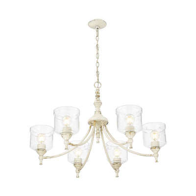 Golden Lighting Keating 6-light Chandelier in Antique Ivory - - Golden Lighting