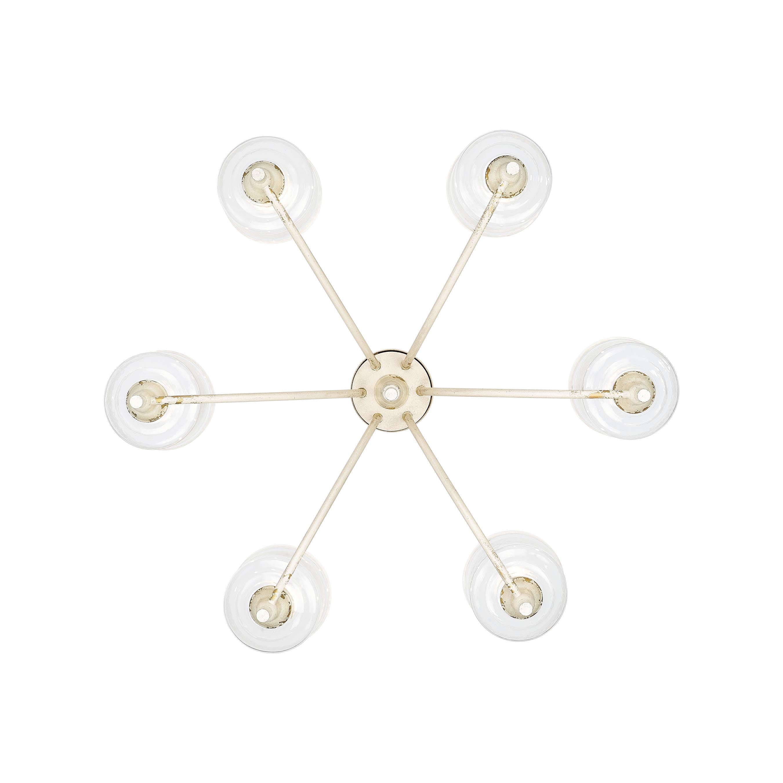 Golden Lighting Keating 6-light Chandelier in Antique Ivory - - Golden Lighting