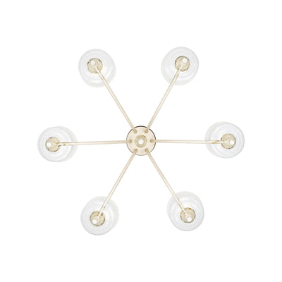 Golden Lighting Keating 6-light Chandelier in Antique Ivory - - Golden Lighting