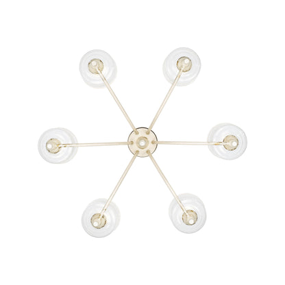 Golden Lighting Keating 6-light Chandelier in Antique Ivory - - Golden Lighting