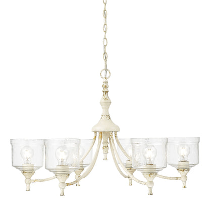 Golden Lighting Keating 6-light Chandelier in Antique Ivory