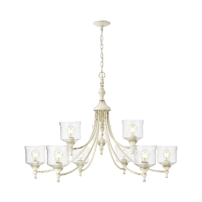 Golden Lighting Keating 9-light Chandelier in Antique Ivory - - Golden Lighting
