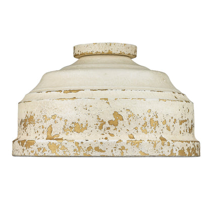 Golden Lighting Keating 3-light Flush Mount in Antique Ivory - - Golden Lighting