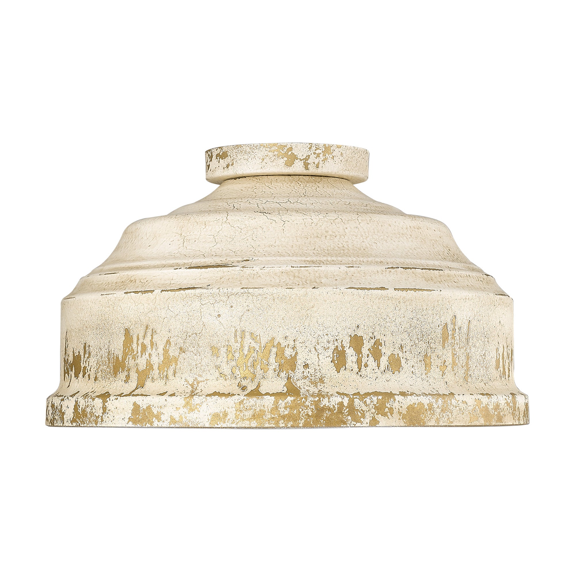 Keating Flush Mount in Antique Ivory - Antique Ivory / Antique Ivory / Beige - Golden Lighting