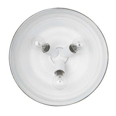 Golden Lighting Keating 3-light Semi-Flush Mount in Antique Ivory - - Golden Lighting