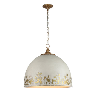 Alison 5-light Pendant in Vintage Gold and Antique Ivory shade - Golden Lighting