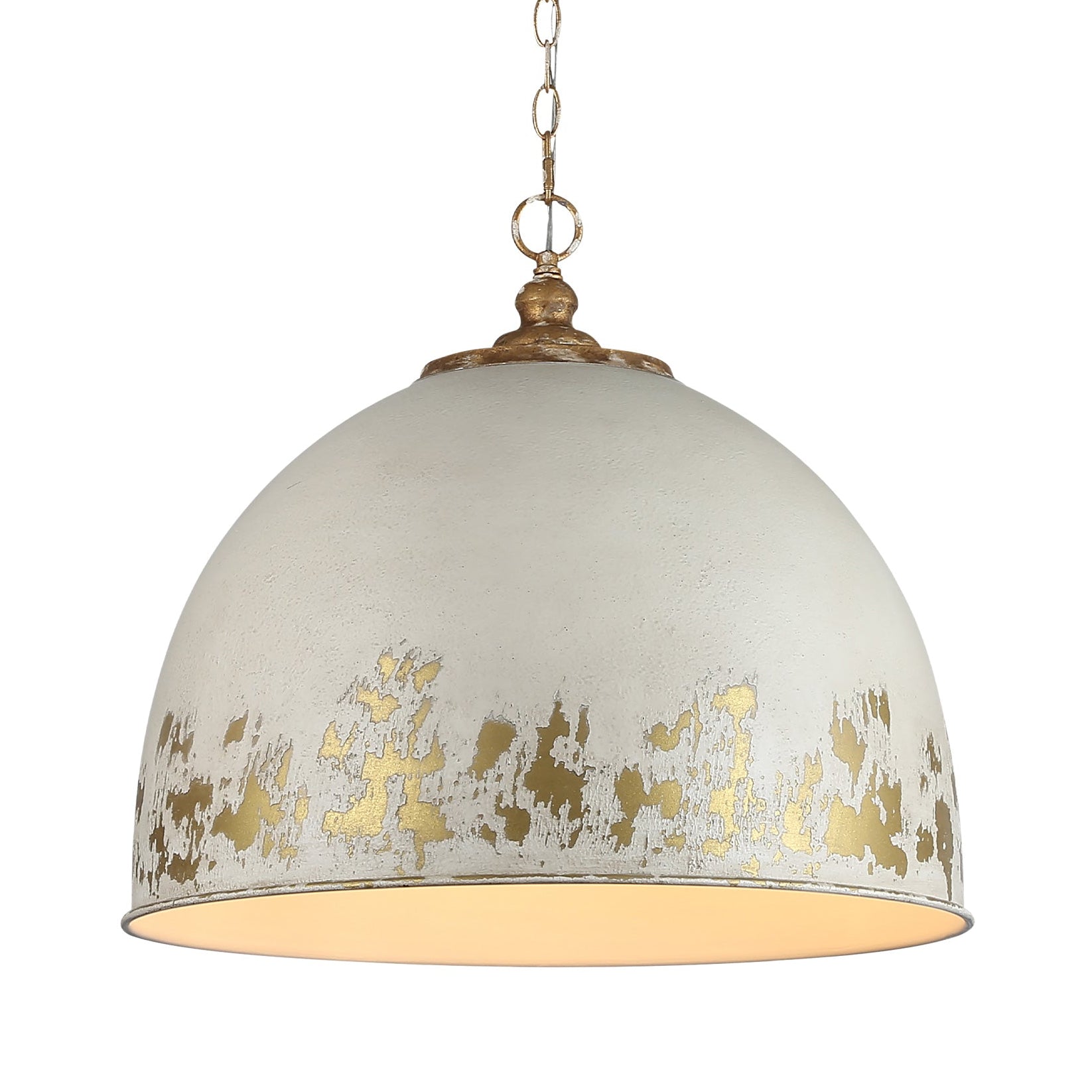 Alison 5-light Pendant in Vintage Gold and Antique Ivory shade