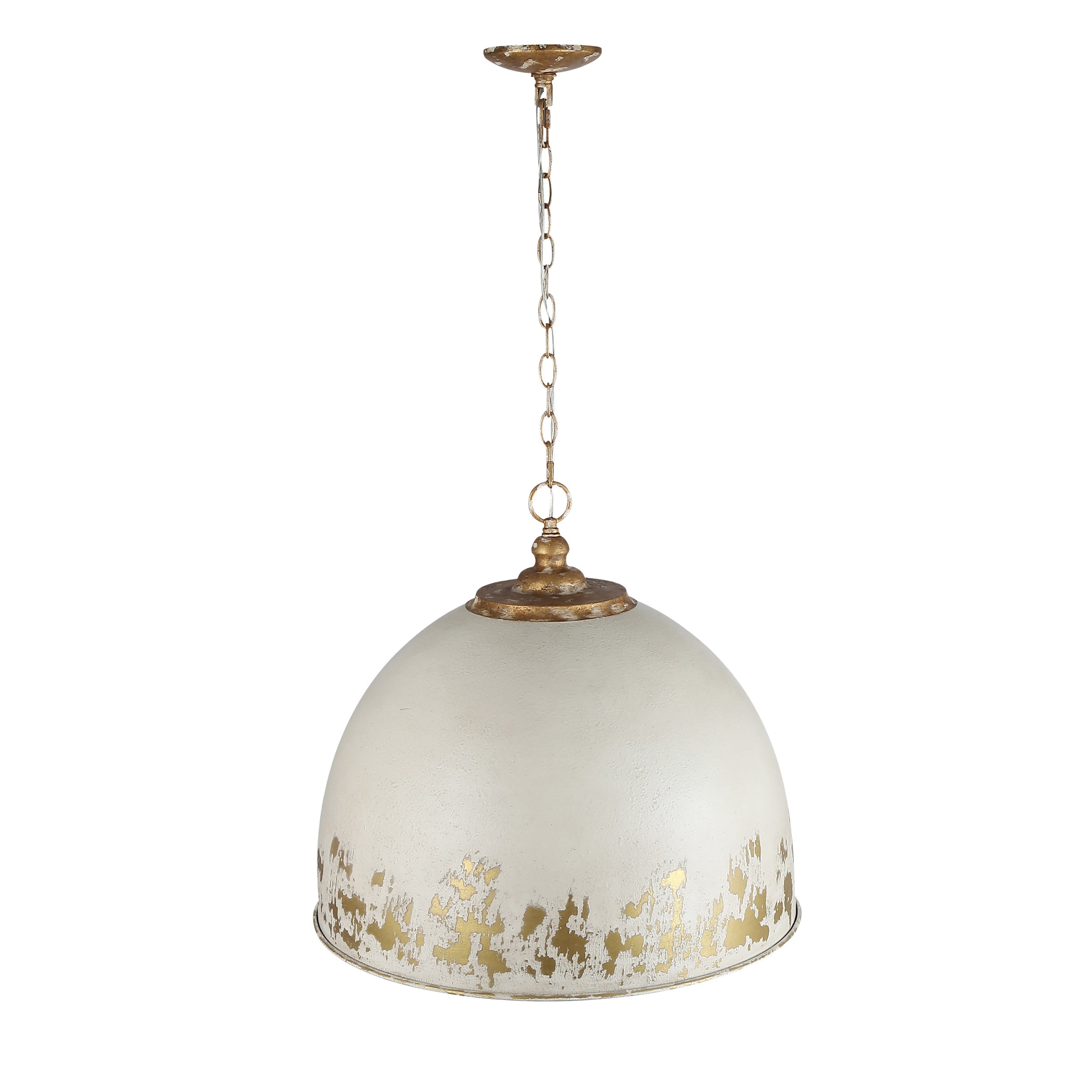 Alison 5-light Pendant in Vintage Gold and Antique Ivory shade