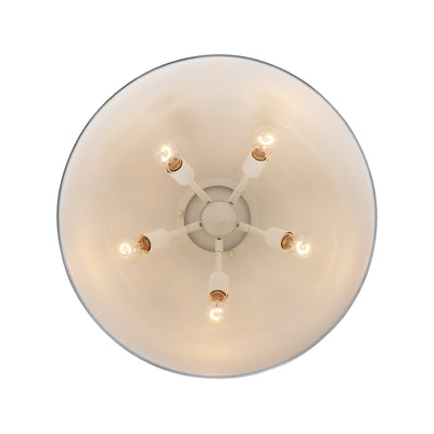 Golden Lighting Alison 5-light Pendant in Vintage Gold and Antique Ivory shade - Default Title - Golden Lighting