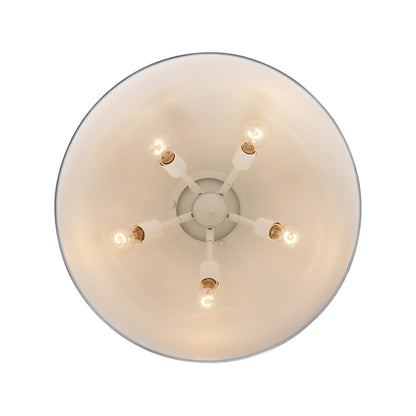 Golden Lighting Alison 5-light Pendant in Vintage Gold and Antique Ivory shade