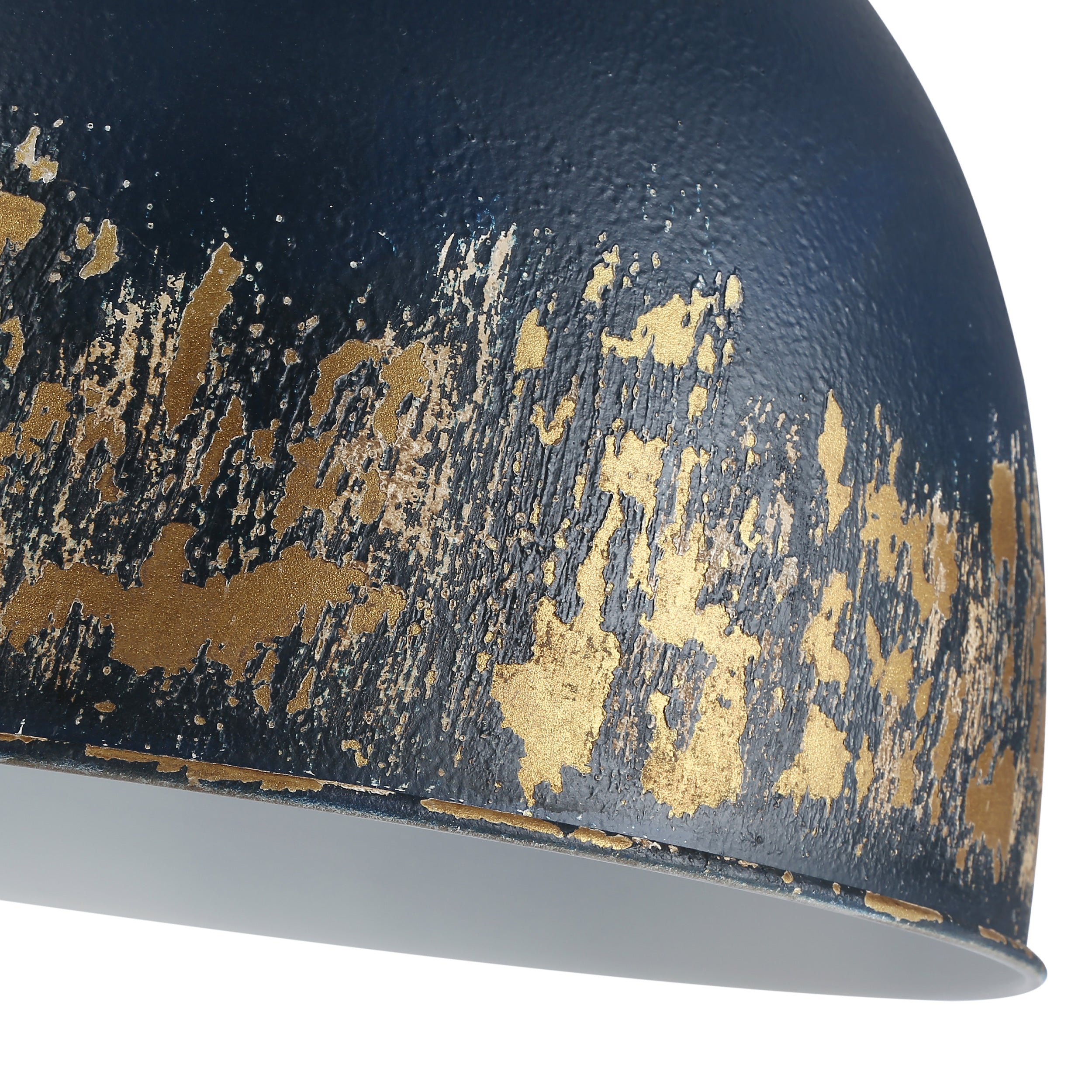 Alison 5-Light Pendant in Vintage Gold with Antique Matte Navy - Vintage Gold / Antique Matte Navy / Blue - Golden Lighting