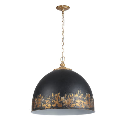 Alison 5-Light Pendant in Vintage Gold with Antique Matte Navy - - Golden Lighting