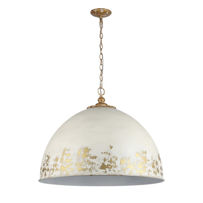 Golden Lighting Alison 8-light Pendant in Vintage Gold and Antique Ivory shade - - Golden Lighting