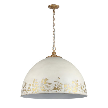 Golden Lighting Alison 8-light Pendant in Vintage Gold and Antique Ivory shade - - Golden Lighting