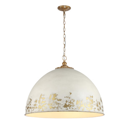 Golden Lighting Alison 8-light Pendant in Vintage Gold and Antique Ivory shade - - Golden Lighting
