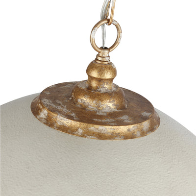 Golden Lighting Alison 8-light Pendant in Vintage Gold and Antique Ivory shade - - Golden Lighting