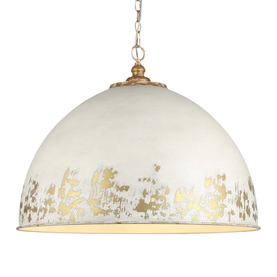 Golden Lighting Alison 8-light Pendant in Vintage Gold and Antique Ivory shade - - Golden Lighting