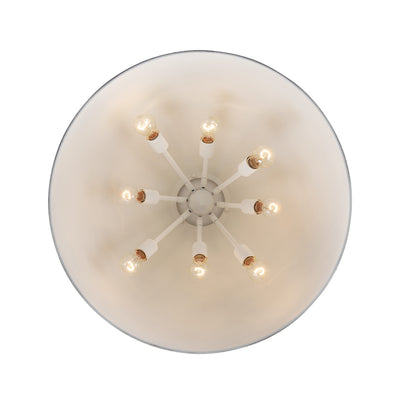 Golden Lighting Alison 8-light Pendant in Vintage Gold and Antique Ivory shade - Default Title - Golden Lighting