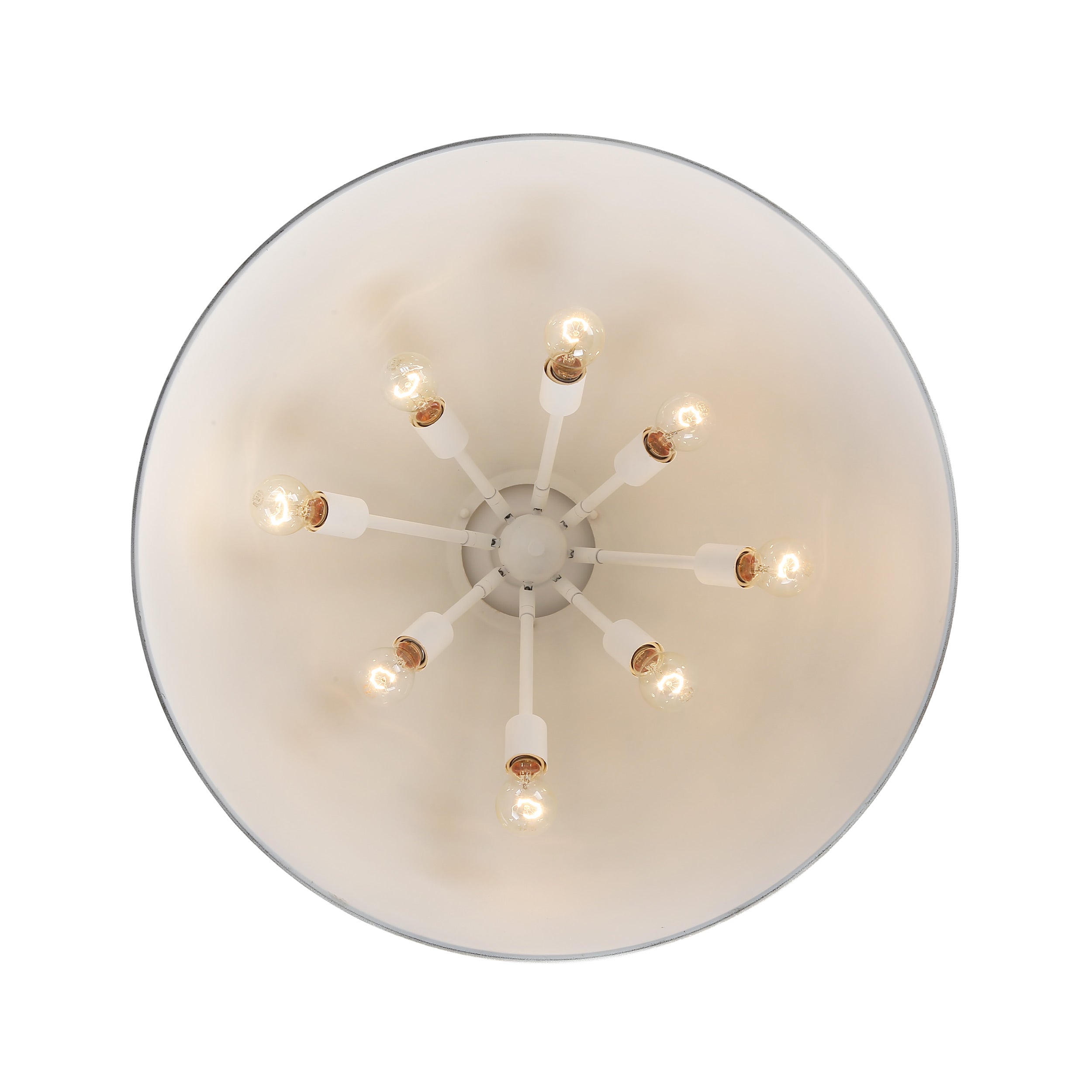 Golden Lighting Alison 8-light Pendant in Vintage Gold and Weathered Black Iron shade